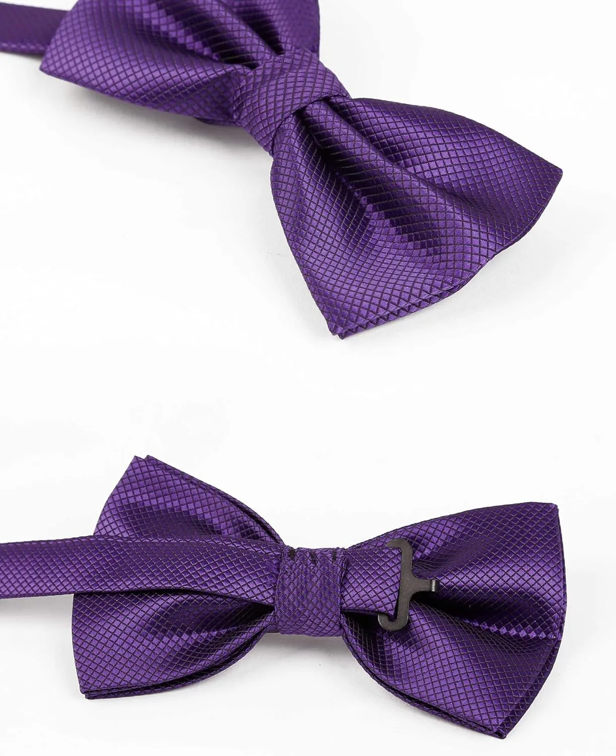 Alizeal Mens Solid Mini Squares Formal Banded Bow Ties