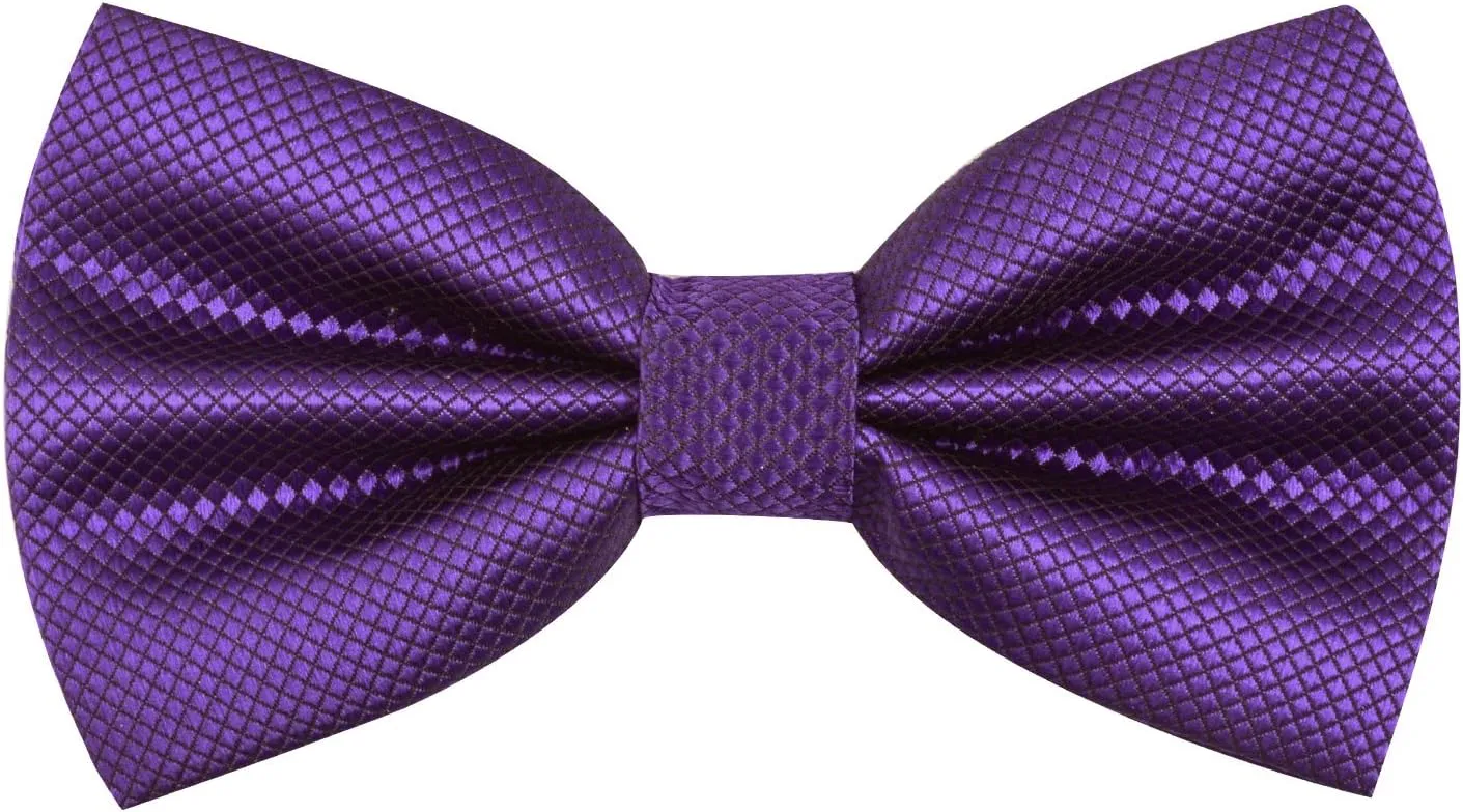 Alizeal Mens Solid Mini Squares Formal Banded Bow Ties
