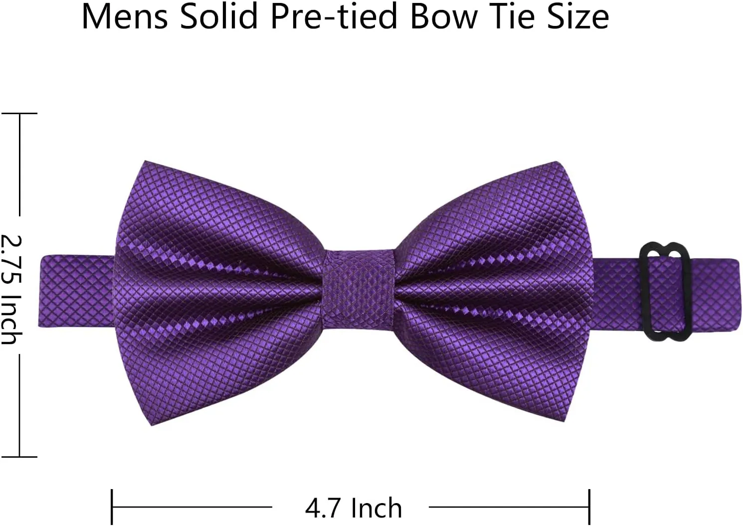 Alizeal Mens Solid Mini Squares Formal Banded Bow Ties