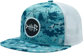 BASSDASH Flat Brim Trucker Cap Adjustable Snapback Hat Mesh Back for Men Women