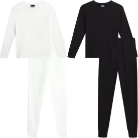Boys' Thermal Underwear - 4 Piece Waffle Knit Top and Long John Set (Size: 2-18)