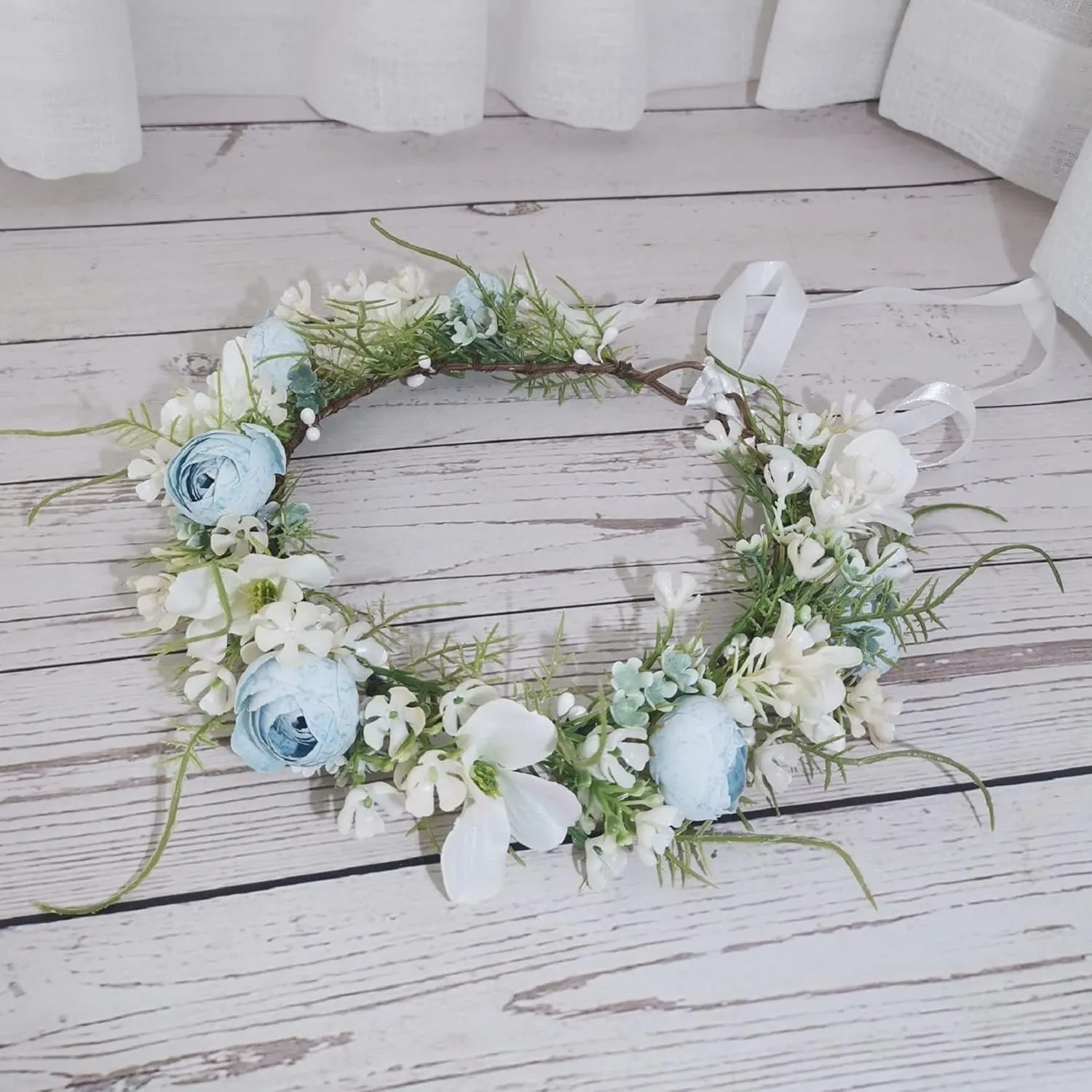 Floral Fall Camellia Flower Crown Rose Headpiece Wedding Bridal Flower Girl Halo Maternity Photo Props FL-03