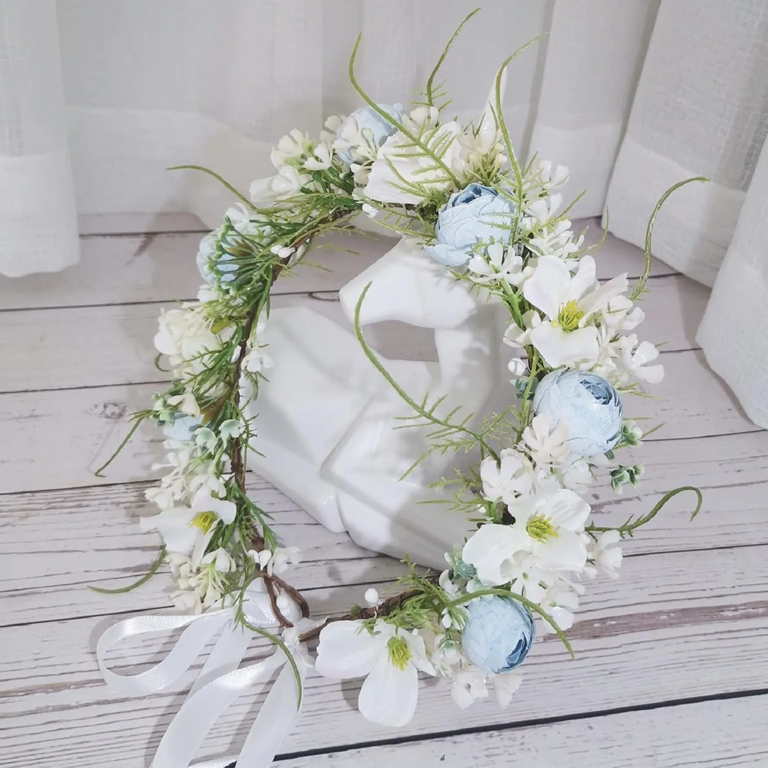 Floral Fall Camellia Flower Crown Rose Headpiece Wedding Bridal Flower Girl Halo Maternity Photo Props FL-03