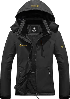 GEMYSE Women's Ski Snow Jacket Warm Winter Waterproof Coat Snowboard Rain Jacket Hooded Windproof Windbreaker