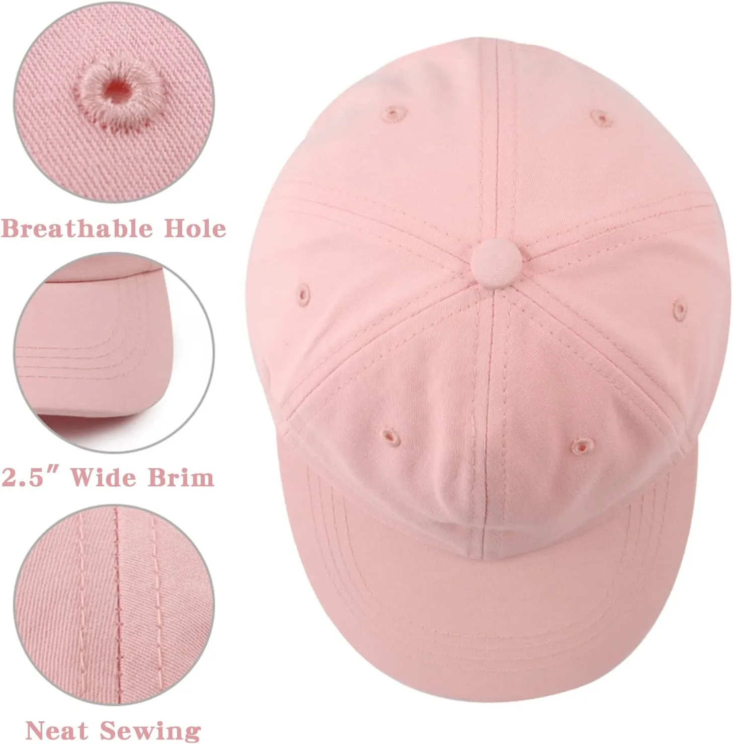 Girls Baseball Cap Kids Cute Sun Hat Adjustable Trucker Hats Toddler Rainbow Floral Ponytail Caps Spring Summer