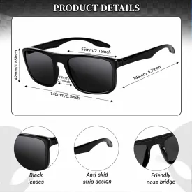 Kavoc Halloween Agent Costume Set Include Sunglasses Zip Tie ID Badge Prop and Fake Earpiece for Alien Party Dress Up