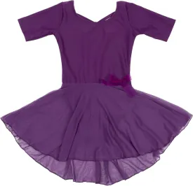Leveret Kids Girls Skirt Leotard Long Sleeve Size Toddler-X-Large (2-14 Years) Variety of Colors