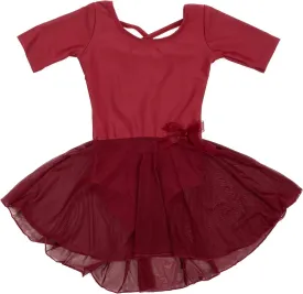 Leveret Kids Girls Skirt Leotard Long Sleeve Size Toddler-X-Large (2-14 Years) Variety of Colors