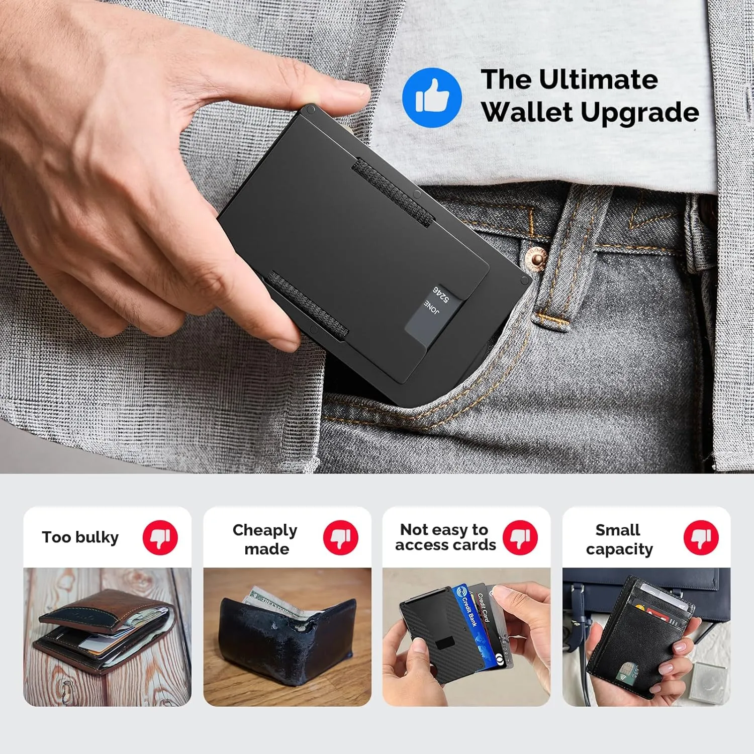 Mens Wallet Credit Card Holder