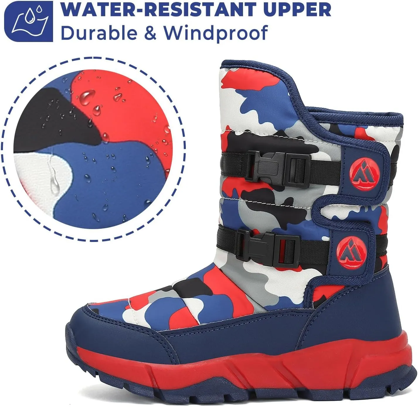 Mishansha Kids Snow Boots for Boys Girls Winter Boot Waterproof Warm Anti-Slip Cold Weather Shoes (Toddler/Little Kid/Big Kid)