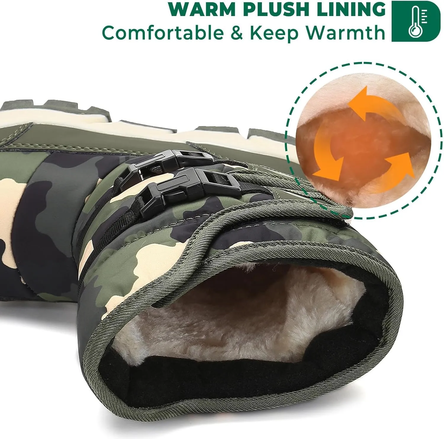 Mishansha Kids Snow Boots for Boys Girls Winter Boot Waterproof Warm Anti-Slip Cold Weather Shoes (Toddler/Little Kid/Big Kid)