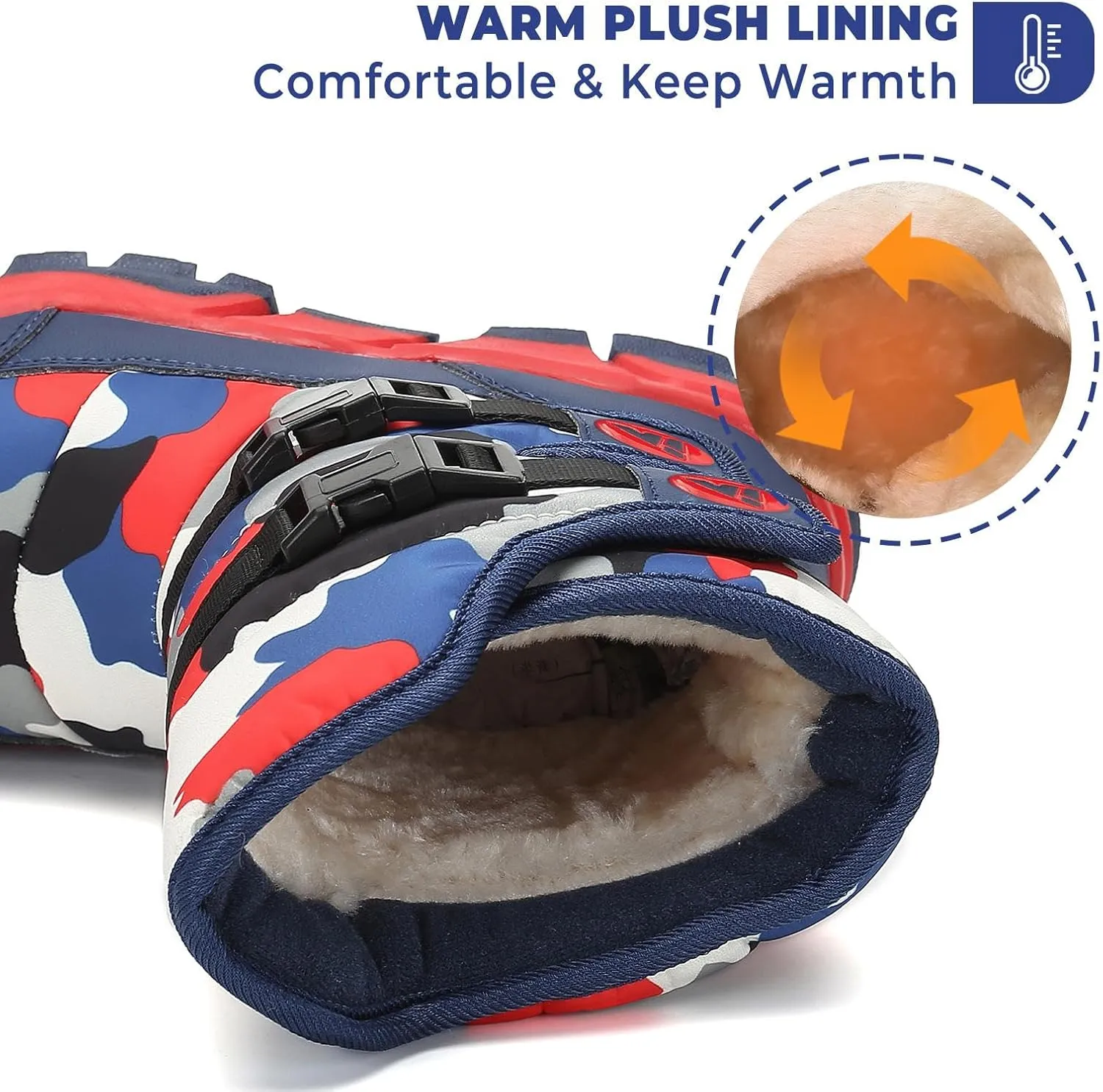 Mishansha Kids Snow Boots for Boys Girls Winter Boot Waterproof Warm Anti-Slip Cold Weather Shoes (Toddler/Little Kid/Big Kid)