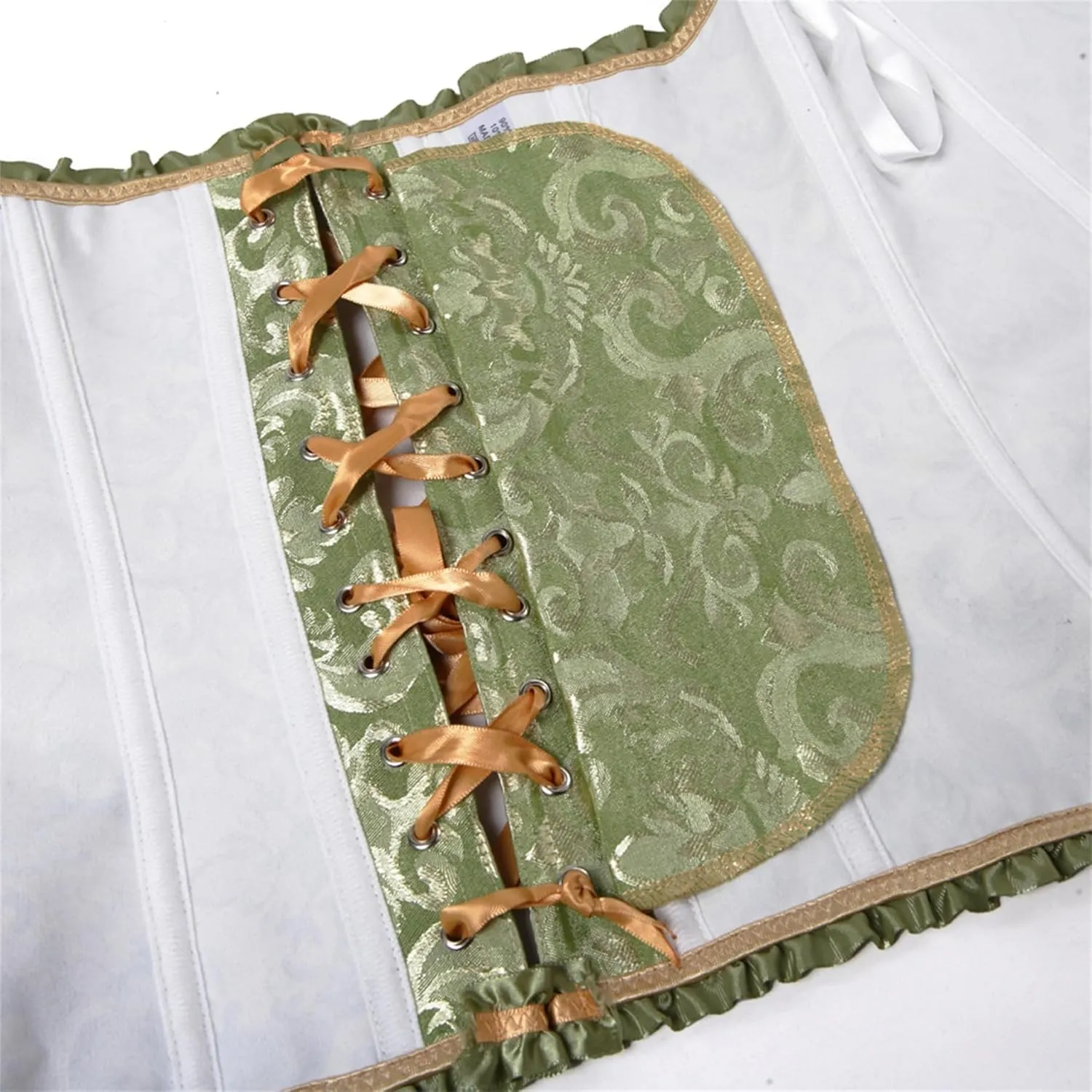 Moonight Corset Top Floral Renaissance Womens Lace Up Boned Overbust Corset Bustier