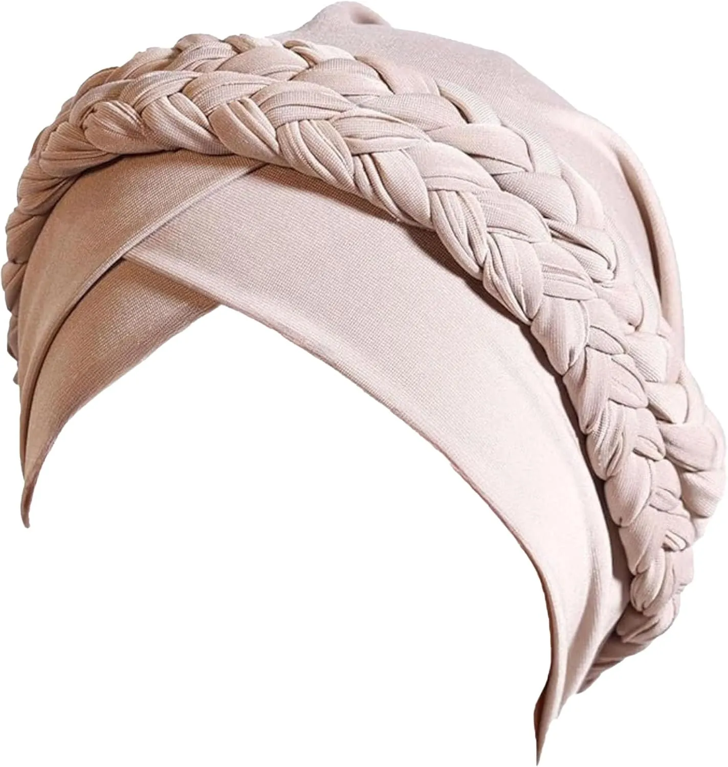 Muslim Turban Pre-Tied Twisted Braid Hair Cover Wrap Hat African Beanie Headwraps for Women