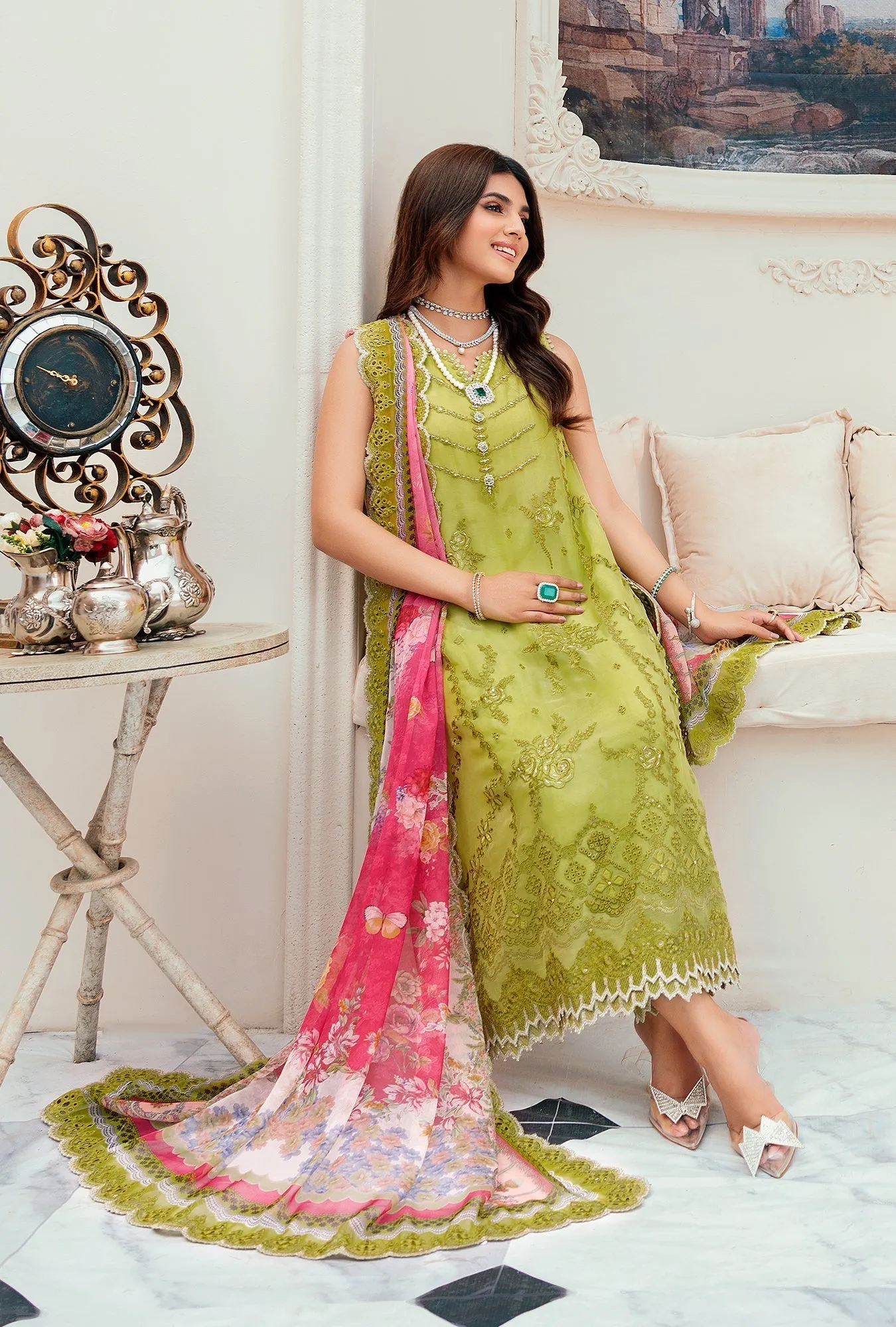 Noor by Saadia Asad · Chiffon Laserkari Collection  – D1-BUENA