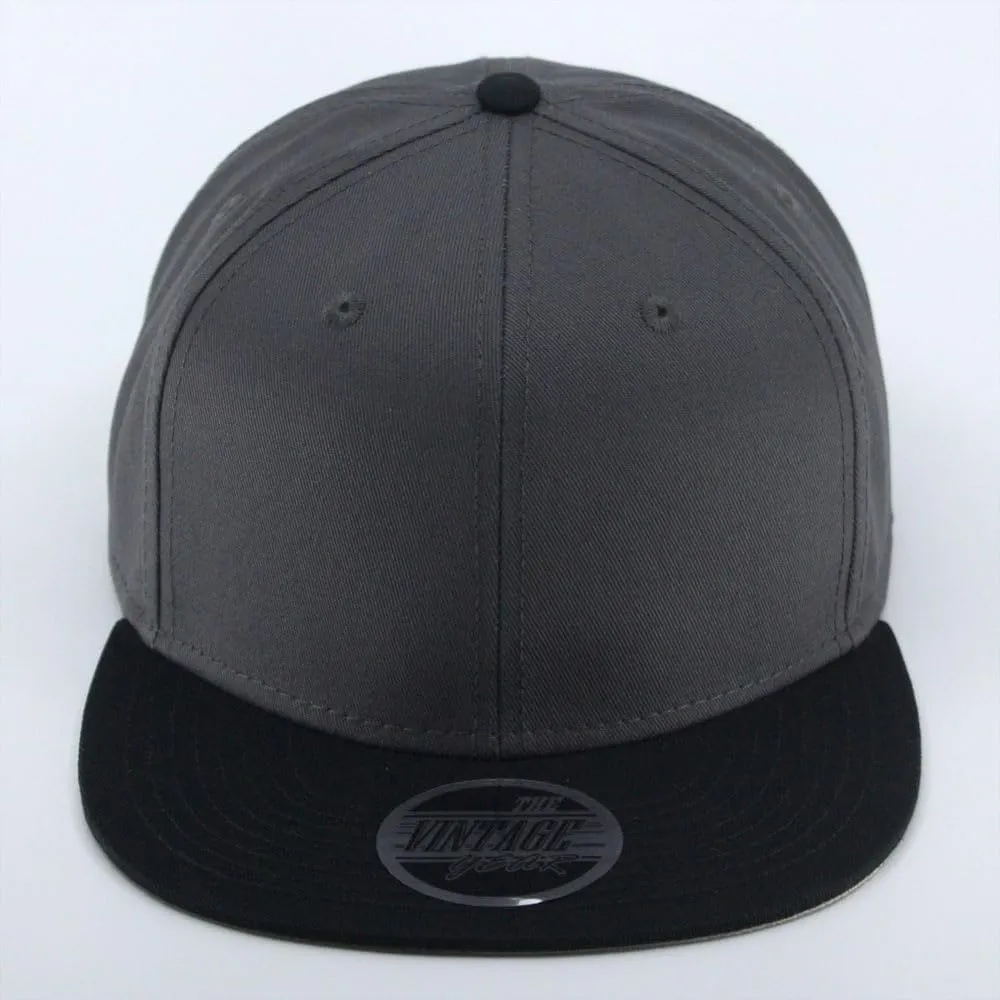 Premium Plain Cotton Twill Adjustable Flat Bill Snapback Hats Baseball Caps