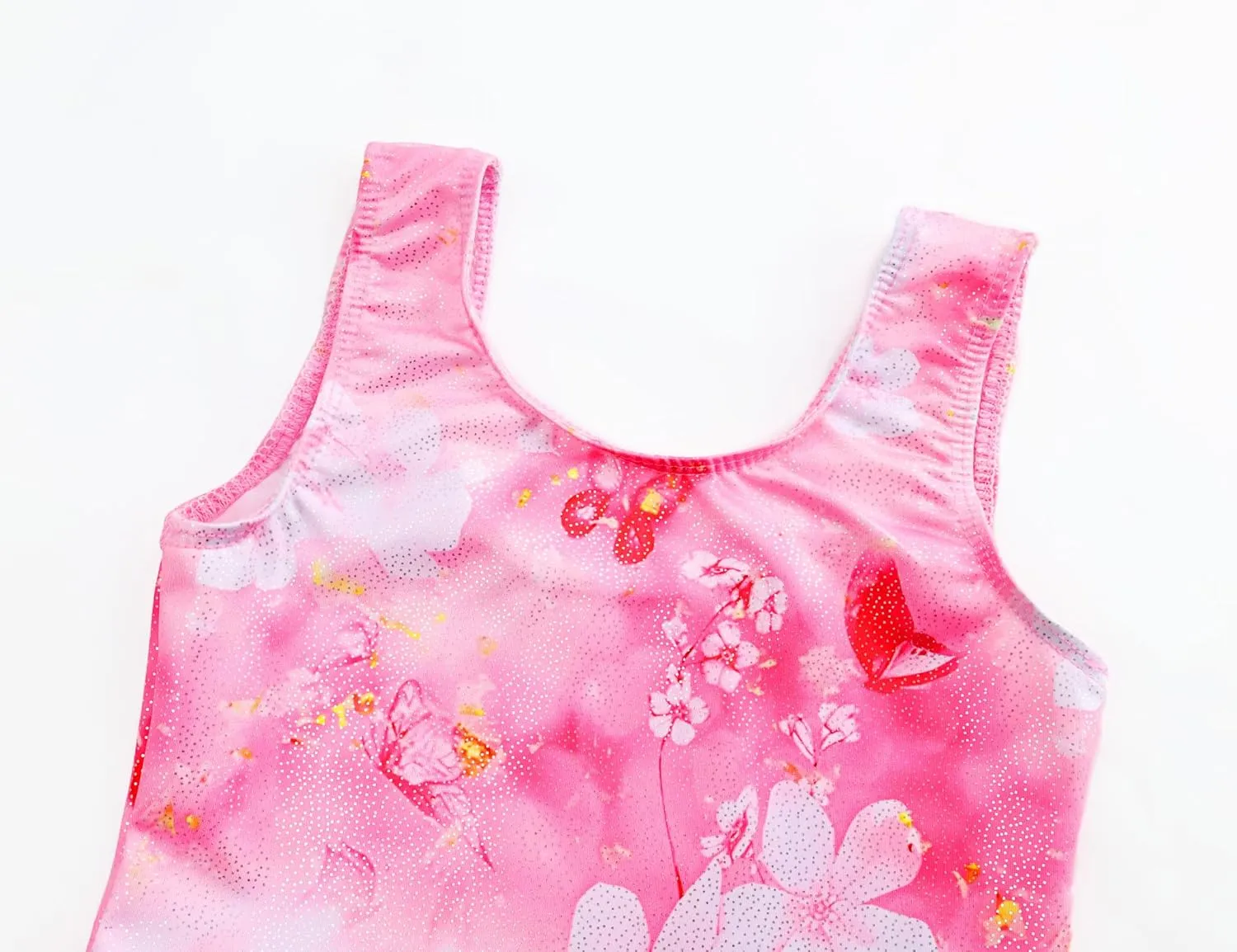 TENVDA Girls Ballet Leotards with Skirt Sparkly Sleeveless Gymnastics Dance Dresses Outfit (Toddler/Little Kid/Big Kids)