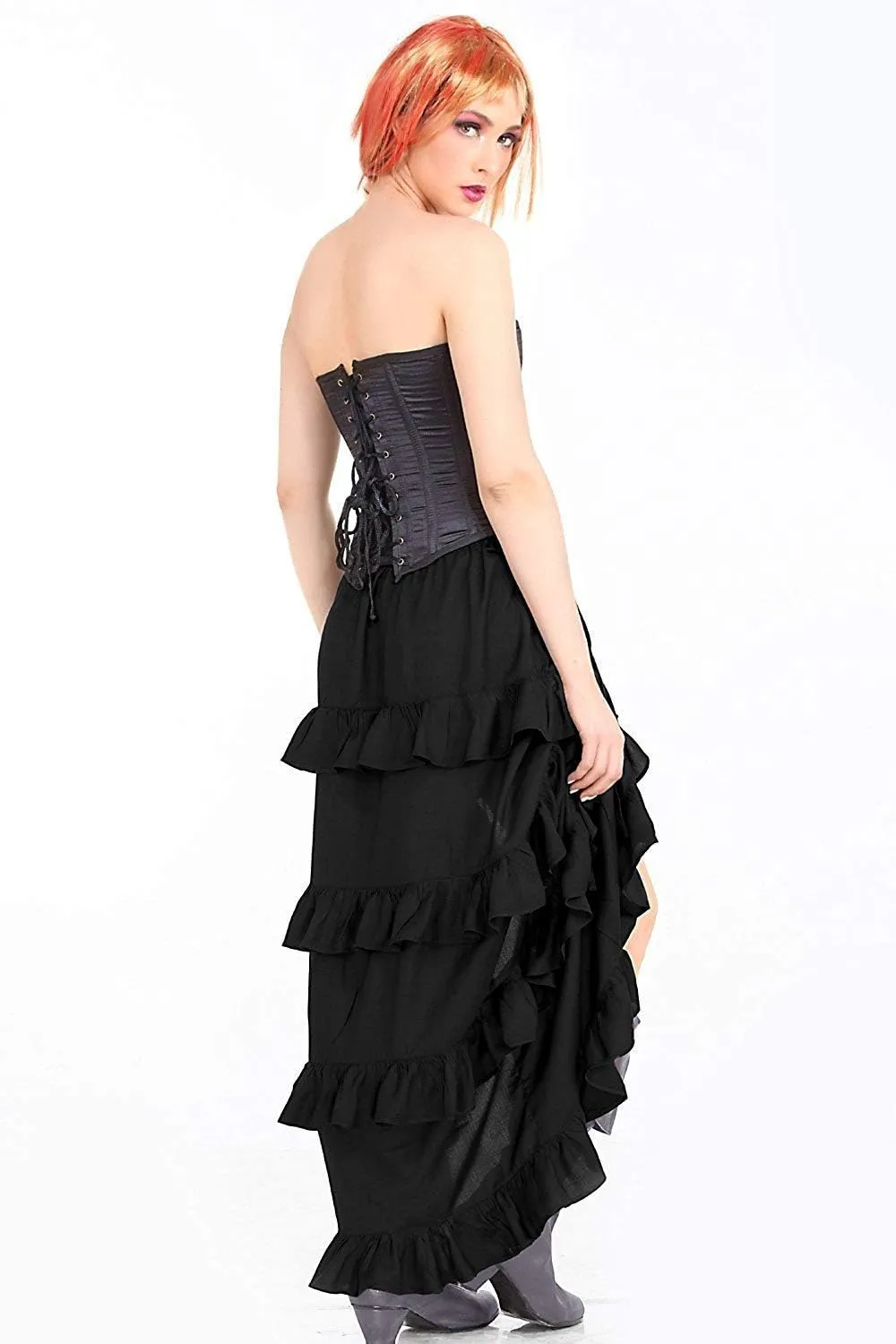 ThePirateDressing Steampunk Victorian Cosplay Costume Womens High-Low Show Girl Skirt