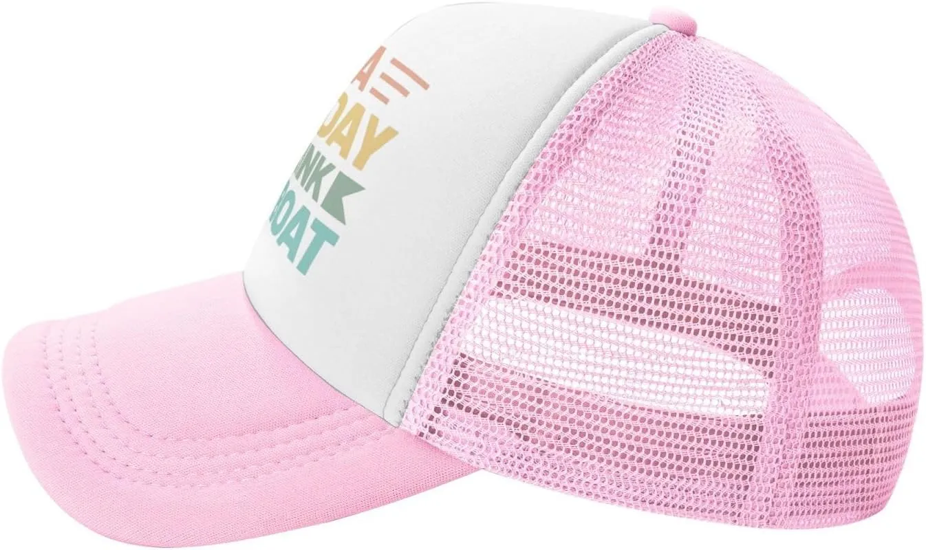 Womens Baseball Hats Drinking Party Mesh Cap Women's Cool Cap It is A Good Day to Drink On A Boat Caps