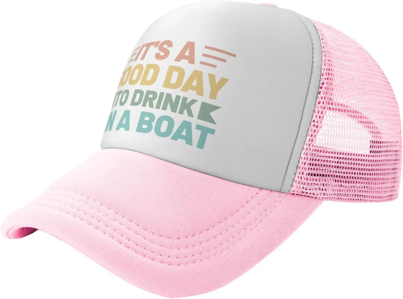 Womens Baseball Hats Drinking Party Mesh Cap Women's Cool Cap It is A Good Day to Drink On A Boat Caps